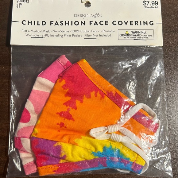 2pack Child Fashion Face Covering - Picture 1 of 2